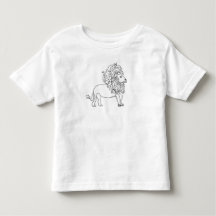 Pièce en t d'enfant en bas âge - lion