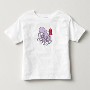 T-shirt Pour Les Tous Petits Pieuvre avec tasse à boire