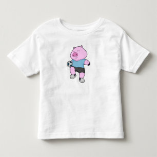 T-shirt Pour Les Tous Petits Pig Soccer joueur Soccer