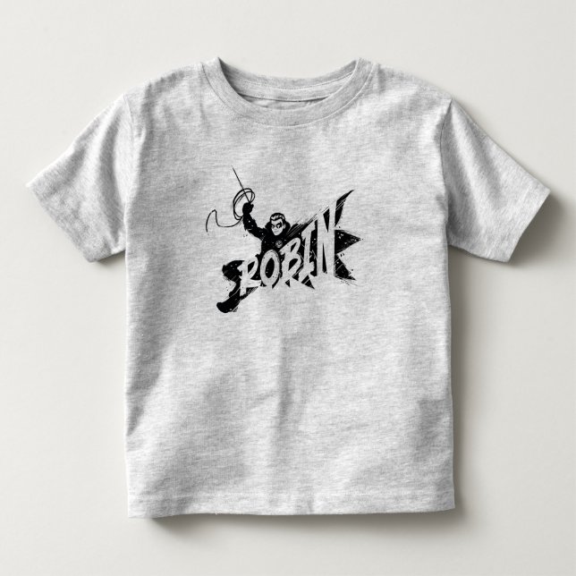 T-shirt Pour Les Tous Petits Pinceau Robin encre nom (Devant)