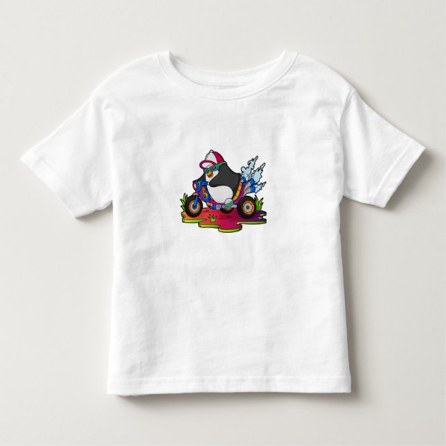 T-shirt Pour Les Tous Petits Pingouin as Biker (Devant)