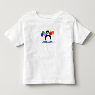 T-shirt Pour Les Tous Petits Pingouin avec ballons colorés