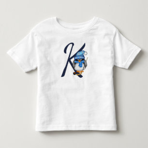 T-shirt Pour Les Tous Petits Pingouin de hockey sur glace et texte personnalis