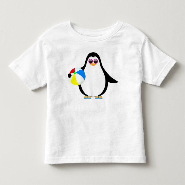 T-shirt Pour Les Tous Petits Pingouin d'été (Devant)