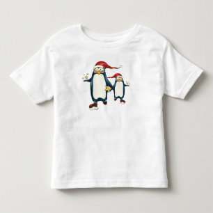 T-shirt Pour Les Tous Petits Pingouins de patinage de Noël