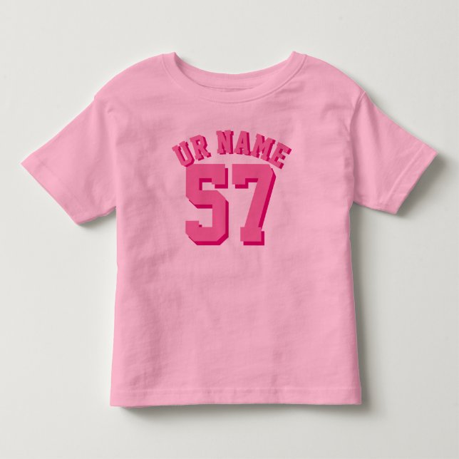 T-shirt Pour Les Tous Petits Pink Toddler | Sports Jersey (Devant)