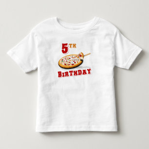 T-shirt Pour Les Tous Petits Pizza fête du 5e anniversaire