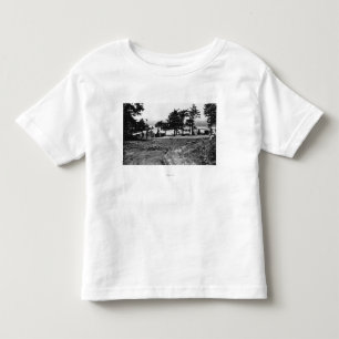 T-shirt Pour Les Tous Petits Plage de canon, océan de cottages d'Arcadie de