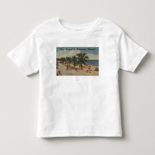T-shirt Pour Les Tous Petits Plage de Hollywood, la Floride - vue de plage