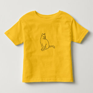 T-shirt Pour Les Tous Petits Plan, dessin de la chemise de couleur assise du ch