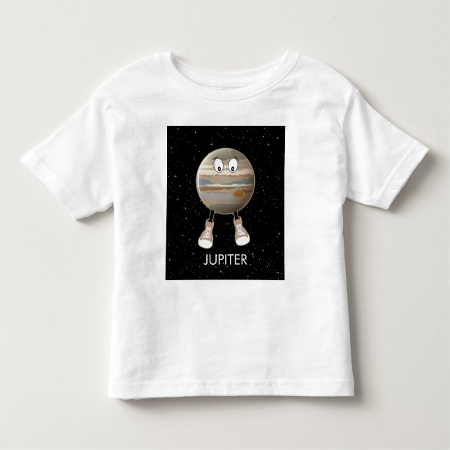 T-shirt Pour Les Tous Petits Planète Jupiter & Étoiles (Devant)