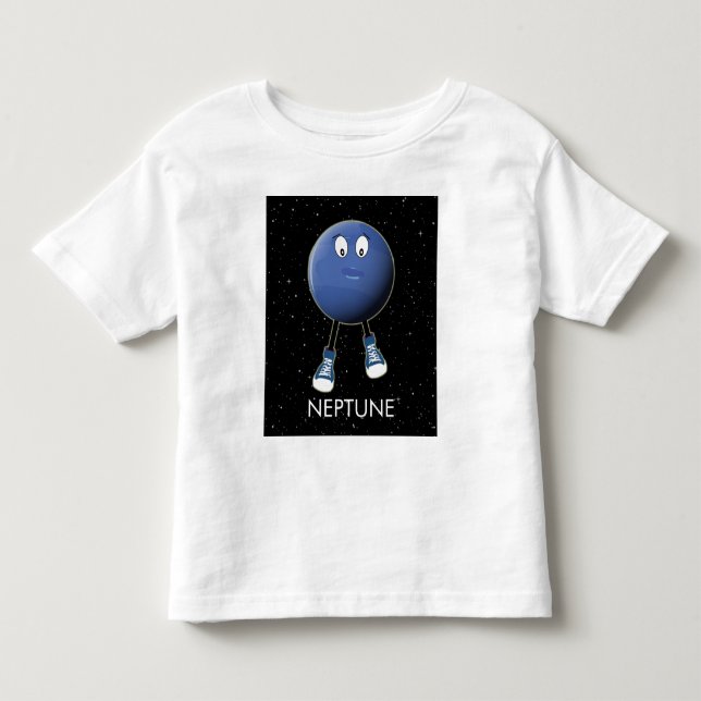 T-shirt Pour Les Tous Petits Planète Neptune & Stars (Devant)
