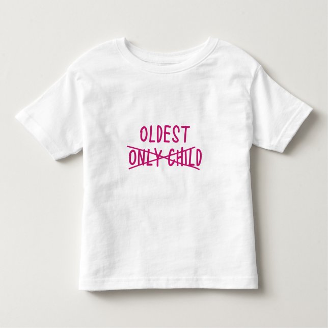 T-shirt Pour Les Tous Petits Plus âgé avec Enfant unique barré (Devant)