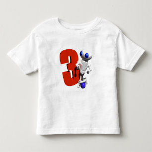 T-SHIRT POUR LES TOUS PETITS PLUS ROND AVEC LE NUMÉRO TROIS