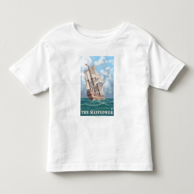 T-shirt Pour Les Tous Petits Plymouth, MassachusettsView de la fleur (Devant)