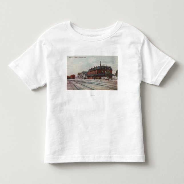 T-shirt Pour Les Tous Petits Pocatello, identification - trains et les gens (Devant)