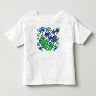 T-shirt Pour Les Tous Petits Poissons et hippocampes exotiques d'espèce marine