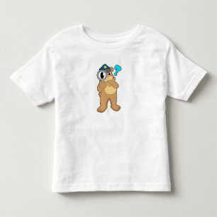 T-shirt Pour Les Tous Petits Police de l'ours Verre de nivellement