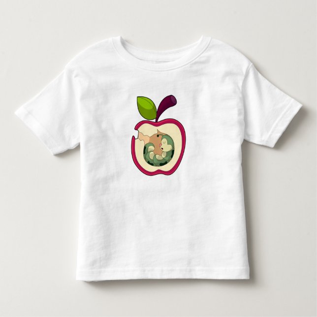 T-shirt Pour Les Tous Petits Pomme à bec à chenille (Devant)