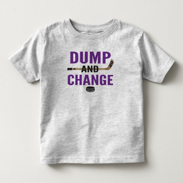 T-shirt Pour Les Tous Petits Pompe pourpre et changement de hockey (Devant)