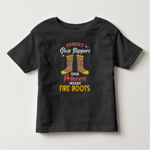 T-shirt Pour Les Tous Petits Pompier Princesse Fier Fier Fighter Girl