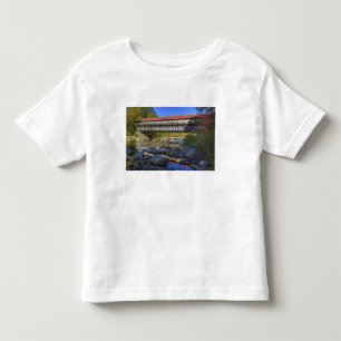 T-shirt Pour Les Tous Petits Pont couvert d'Albany au-dessus de la rivière Swif