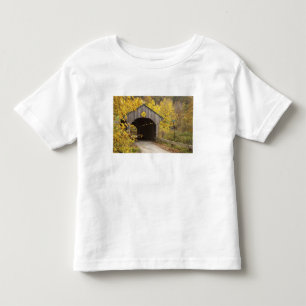 T-shirt Pour Les Tous Petits Pont couvert, Vermont, États-Unis 2