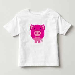 T-shirt Pour Les Tous Petits Porc rose
