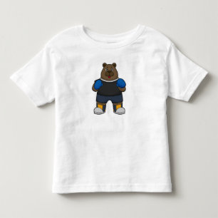 T-shirt Pour Les Tous Petits Porter comme boîte avec gants de boxe