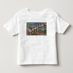 T-shirt Pour Les Tous Petits Portland, Maine (scène de rivière)