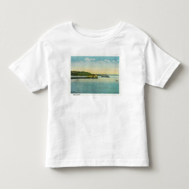 T-shirt Pour Les Tous Petits Portland, MaineView du phare d'insecte (Devant)
