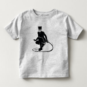 T-shirt Pour Les Tous Petits Pose à pinceau en encre Catwoman