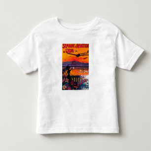 T-shirt Pour Les Tous Petits Poster vintage de l'aviation De Lyon de d de
