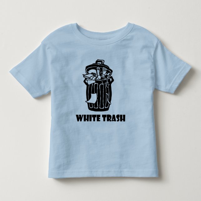 T-shirt Pour Les Tous Petits Poubelle de déchets blancs (Devant)