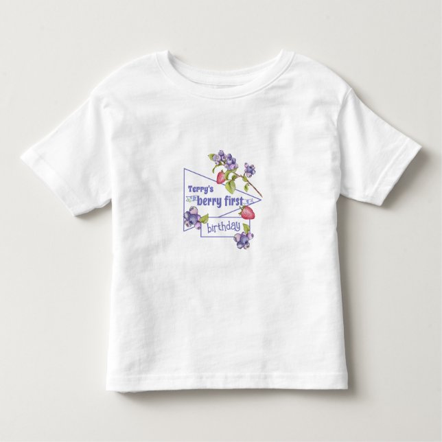 T-shirt Pour Les Tous Petits Premier anniversaire de Berry (Devant)