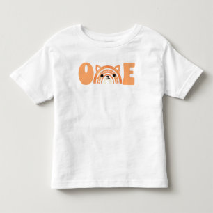T-shirt Pour Les Tous Petits Premier anniversaire Woodland Fox Boho Rainbow