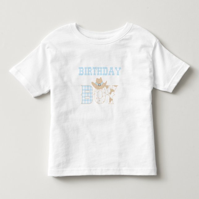 T-shirt Pour Les Tous Petits Premier Rodéo Anniversaire UN (Devant)
