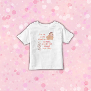 T-shirt Pour Les Tous Petits Prière chrétienne pour enfants rose  