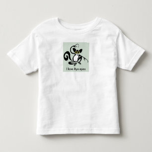 T-shirt Pour Les Tous Petits Primate - I love Aye-ayes - Faune - Madagascar