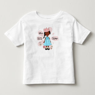 T-shirt Pour Les Tous Petits Princesse Big Soeur Africaine Américaine