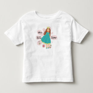 T-shirt Pour Les Tous Petits Princesse Big Soeur Cheveux Brown