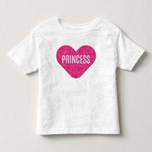 T-shirt Pour Les Tous Petits Princesse Cœur Paillettes Roses