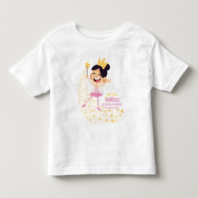 T-shirt Pour Les Tous Petits Princesse des Étoiles, Des Vœux Magiques (Devant)
