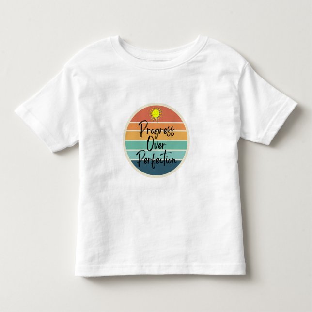 T-shirt Pour Les Tous Petits Progrès sur la perfection (Devant)