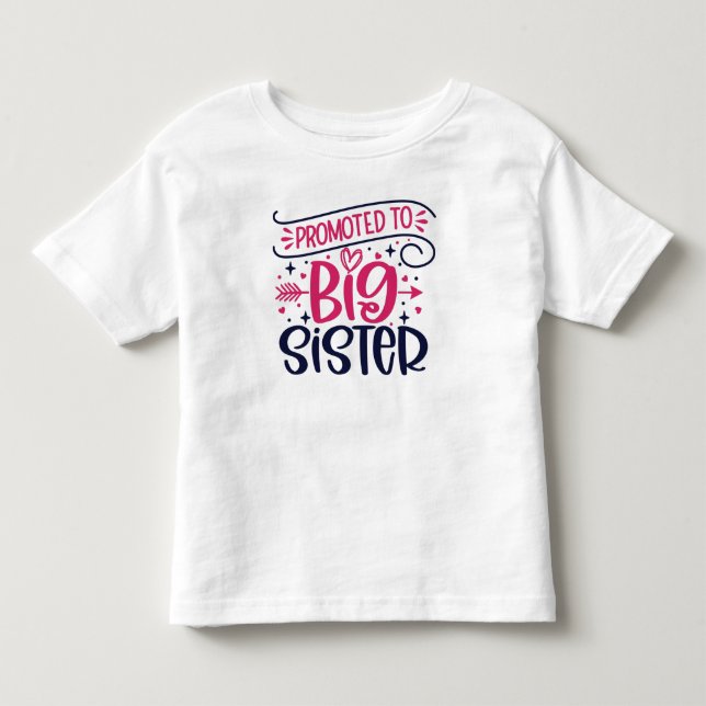 T-shirt Pour Les Tous Petits Promu à la grande soeur (Devant)