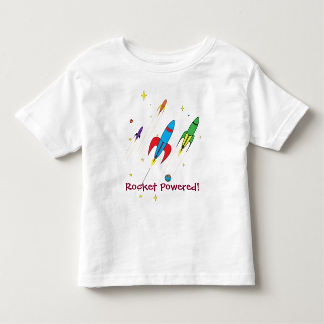 T-shirt Pour Les Tous Petits Propulsé par fusée ! (Devant)