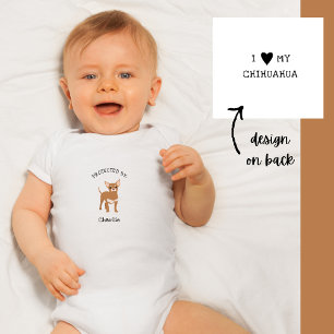 T-shirt Pour Les Tous Petits Protégé par Chihuahua 2 Chemise Chien