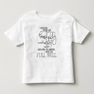 T-shirt Pour Les Tous Petits Psalm139 craintivement et merveilleusement fait