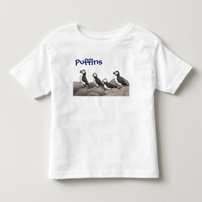 T-shirt Pour Les Tous Petits Puffins de l'Atlantique (Devant)