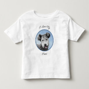 T-shirt Pour Les Tous Petits Pumi Peinture - Cute Original Chien Art